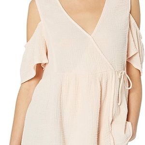 Lucky Brand Cold Shoulder Gauze Top